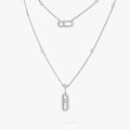 [Loran]MOVE UNO 2-ROW PAVÉ NECKLACE