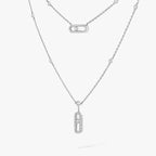 [Loran]MOVE UNO 2-ROW PAVÉ NECKLACE