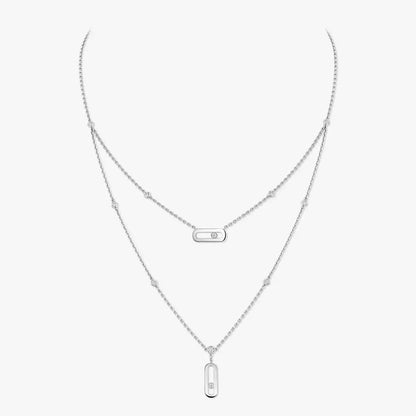 [Loran]MOVE UNO DOUBLE-PENDANT NECKLACE