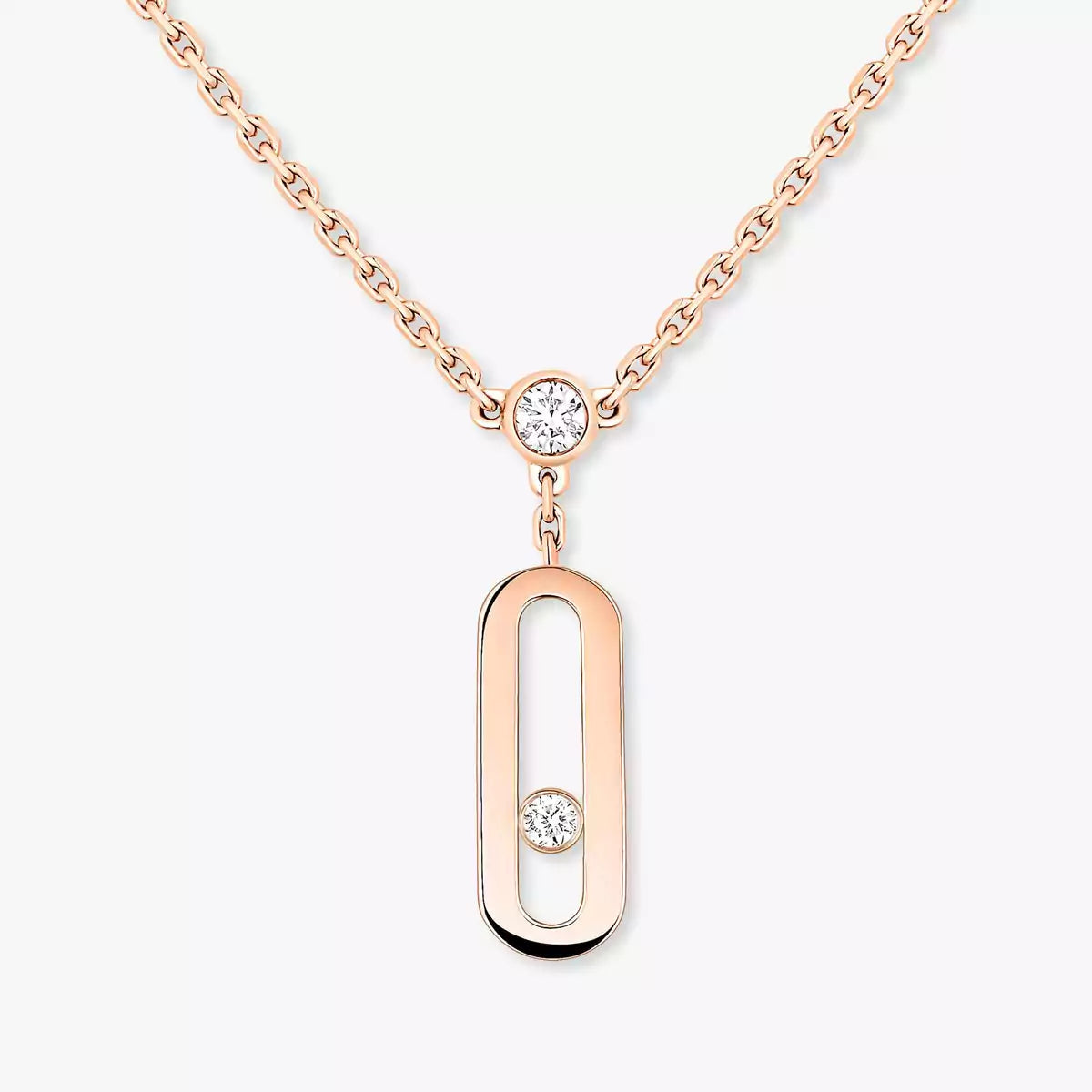 [Loran]MOVE UNO DOUBLE-PENDANT NECKLACE