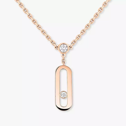 [Loran]MOVE UNO DOUBLE-PENDANT NECKLACE