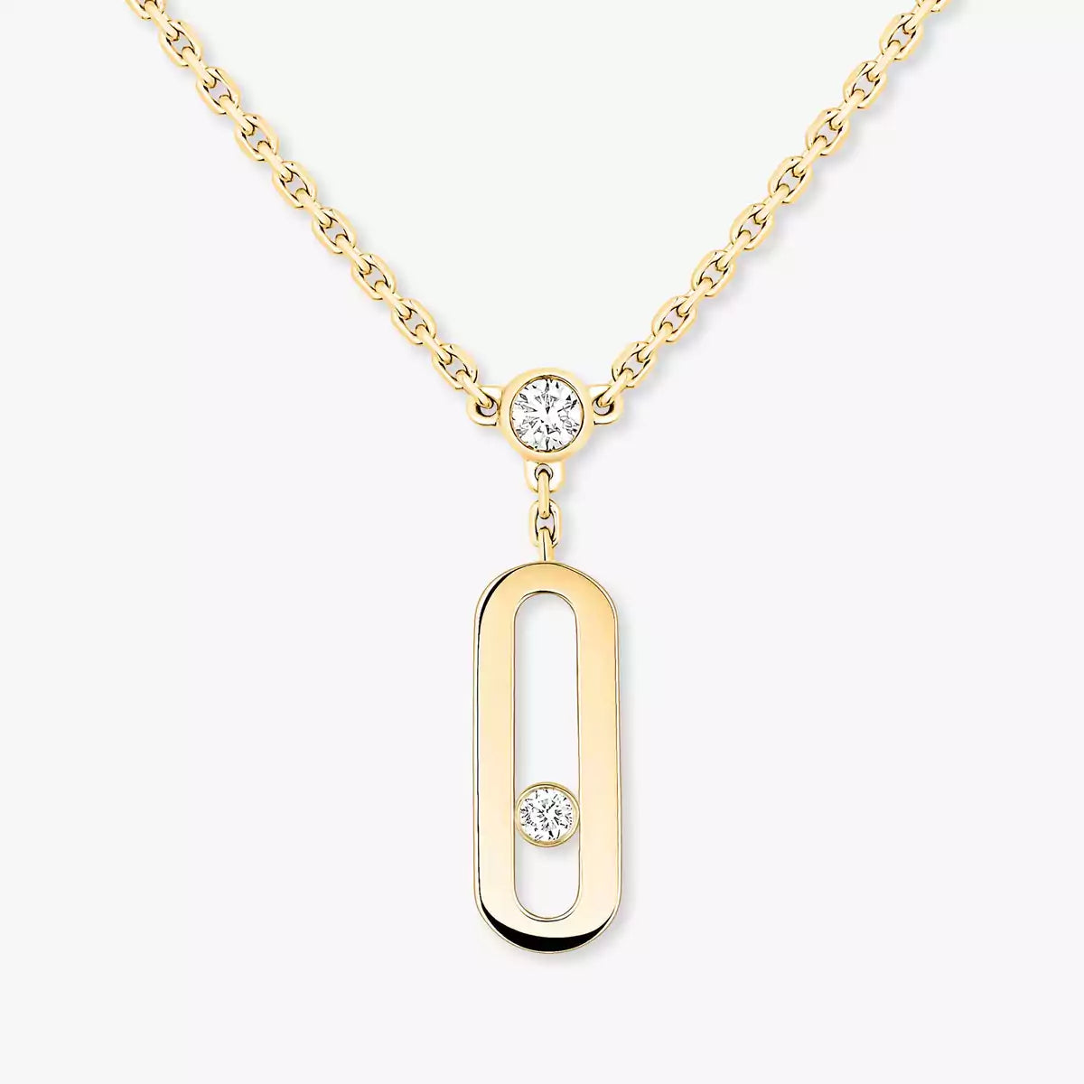 [Loran]MOVE UNO DOUBLE-PENDANT NECKLACE