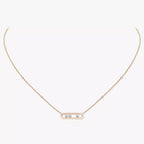 [Loran]MOVE PAVÉ PENDANT 4 MOVING DIAMONDS NECKLACE