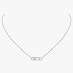 [Loran]MOVE PAVÉ PENDANT 4 MOVING DIAMONDS NECKLACE