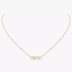 [Loran]MOVE PAVÉ PENDANT 4 MOVING DIAMONDS NECKLACE