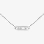 [Loran]MOVE PAVÉ PENDANT 4 MOVING DIAMONDS NECKLACE
