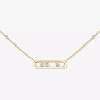 [Loran]MOVE PAVÉ PENDANT 4 MOVING DIAMONDS NECKLACE