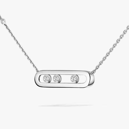 [Loran]MOVE PAVÉ PENDANT 4 MOVING DIAMONDS NECKLACE