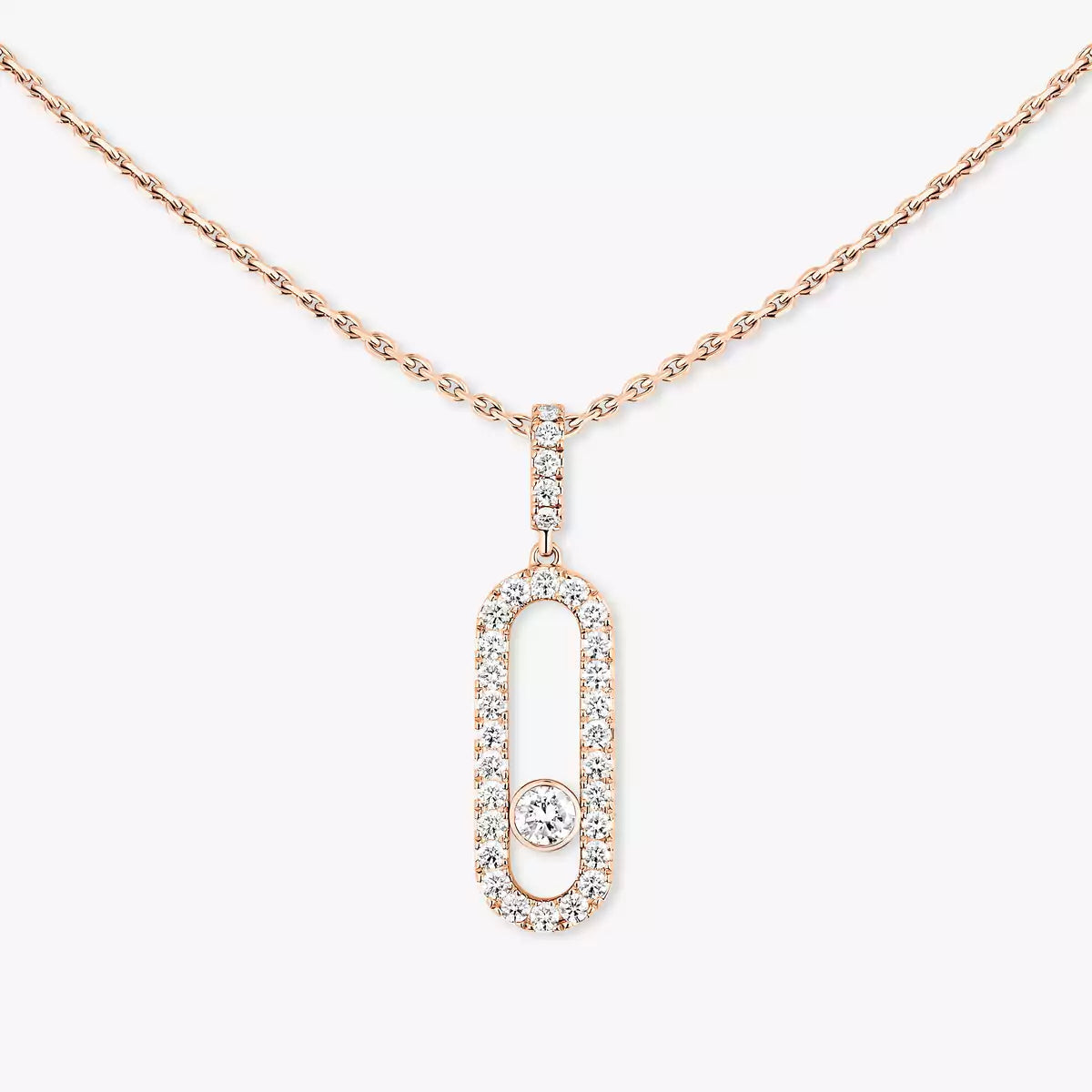 [Loran]MOVE UNO FULL PAVÉ DIAMOND NECKLACE