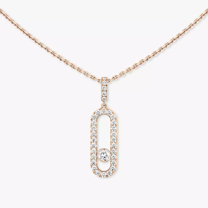 [Loran]MOVE UNO FULL PAVÉ DIAMOND NECKLACE