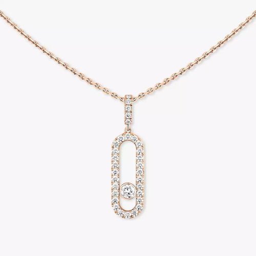 [Loran]MOVE UNO FULL PAVÉ DIAMOND NECKLACE