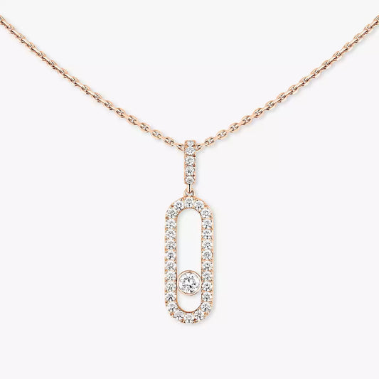 [Loran]MOVE UNO FULL PAVÉ DIAMOND NECKLACE
