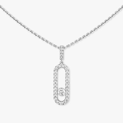 [Loran]MOVE UNO FULL PAVÉ DIAMOND NECKLACE