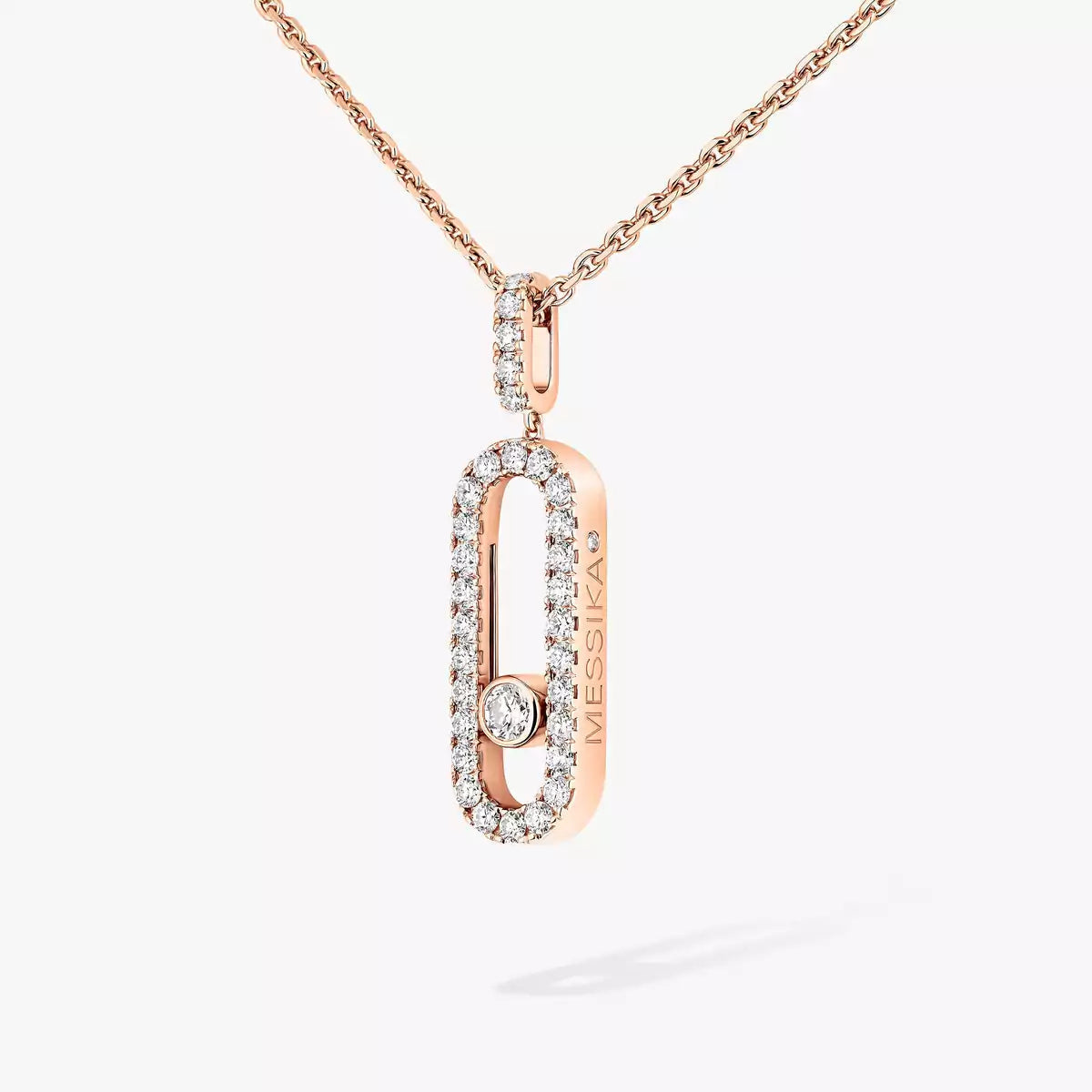 [Loran]MOVE UNO FULL PAVÉ DIAMOND NECKLACE