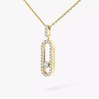 [Loran]MOVE UNO FULL PAVÉ DIAMOND NECKLACE