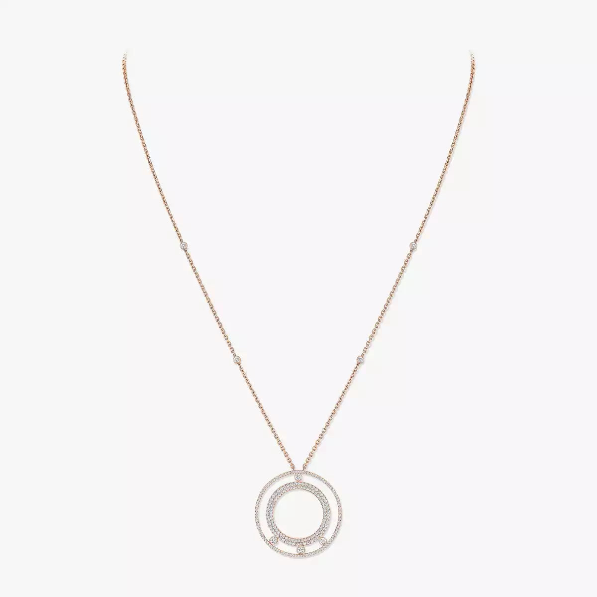 [Loran]MOVE ROMANE LONG PAVÉ DIAMOND NECKLACE