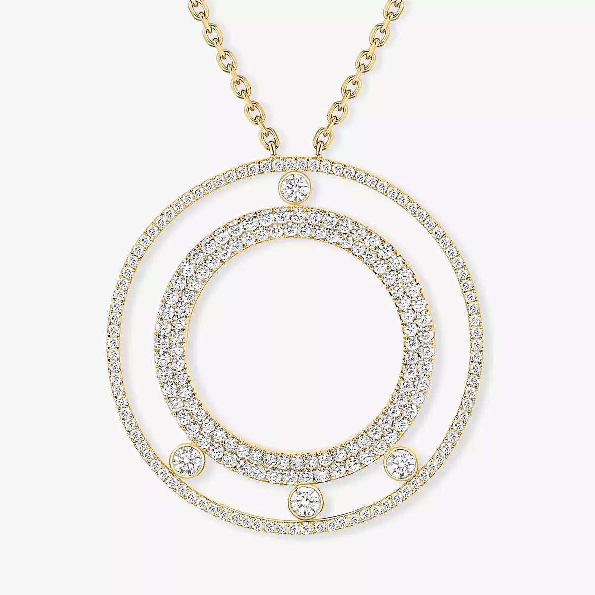 [Loran]MOVE ROMANE LONG PAVÉ DIAMOND NECKLACE