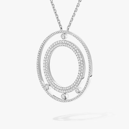 [Loran]MOVE ROMANE LONG PAVÉ DIAMOND NECKLACE