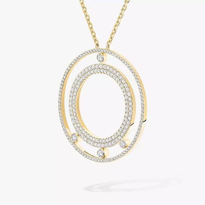 [Loran]MOVE ROMANE LONG PAVÉ DIAMOND NECKLACE