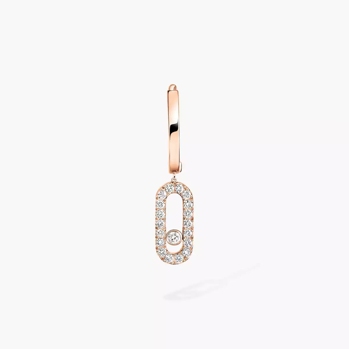 [Loran]MOVE UNO SINGLE DIAMOND HOOP EARRINGS