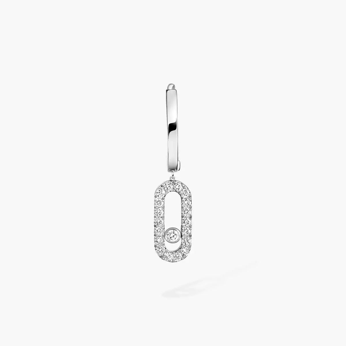 [Loran]MOVE UNO SINGLE DIAMOND HOOP EARRINGS