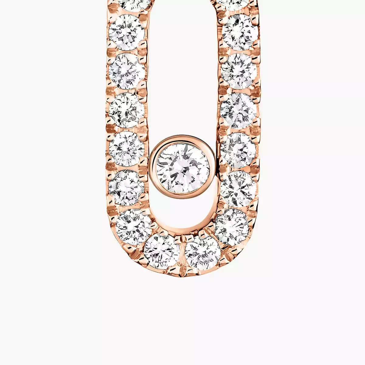 [Loran]MOVE UNO SINGLE DIAMOND HOOP EARRINGS