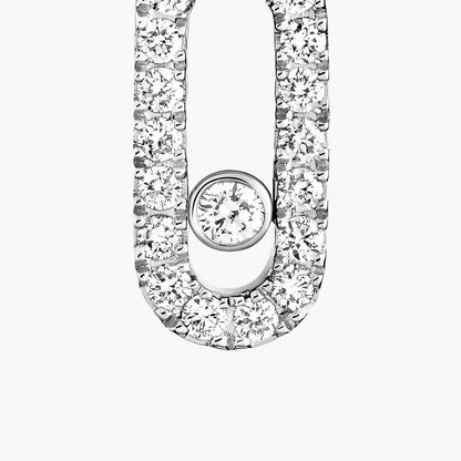 [Loran]MOVE UNO SINGLE DIAMOND HOOP EARRINGS