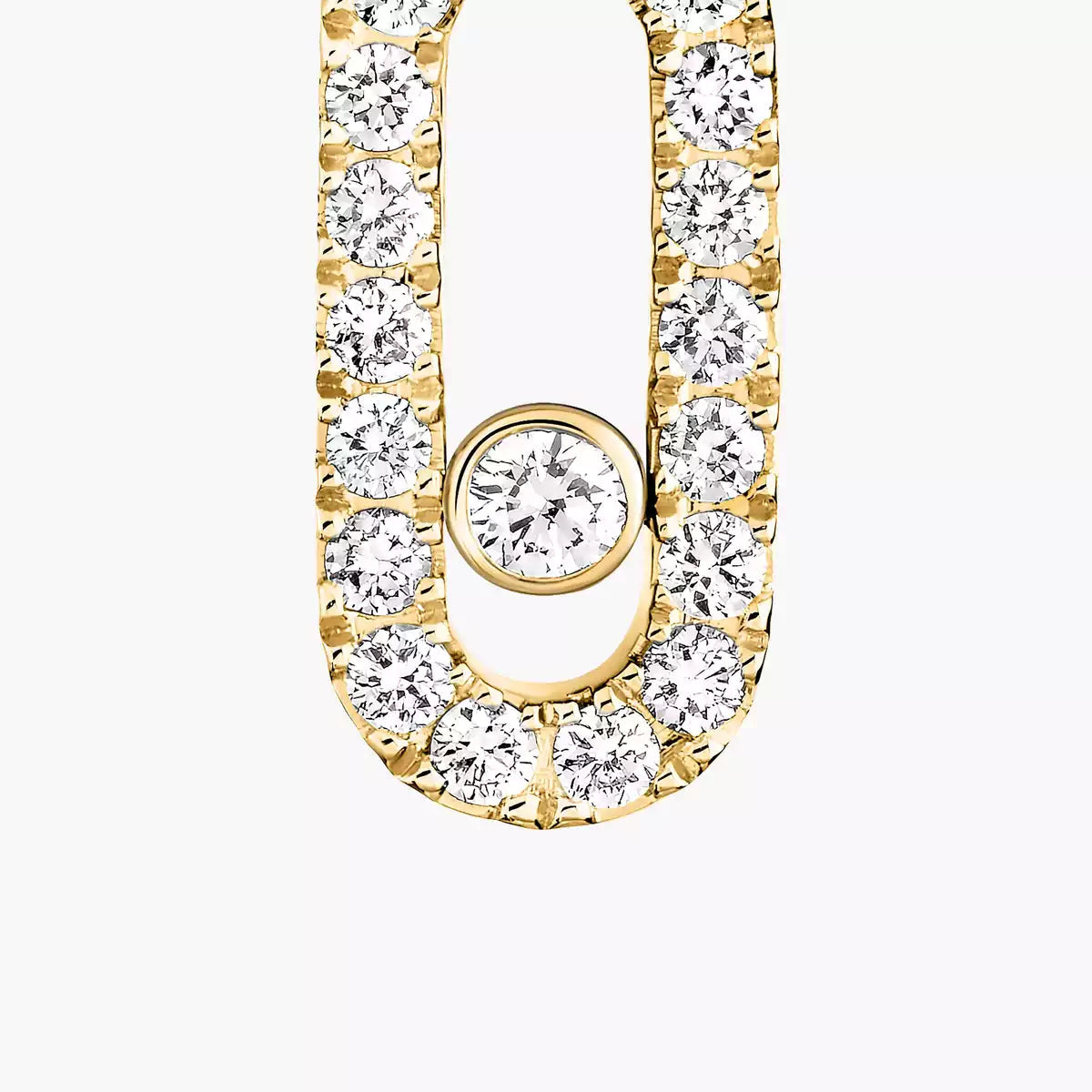 [Loran]MOVE UNO SINGLE DIAMOND HOOP EARRINGS