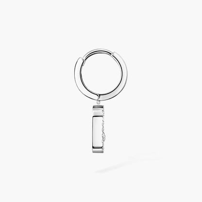 [Loran]MOVE UNO SINGLE DIAMOND HOOP EARRINGS
