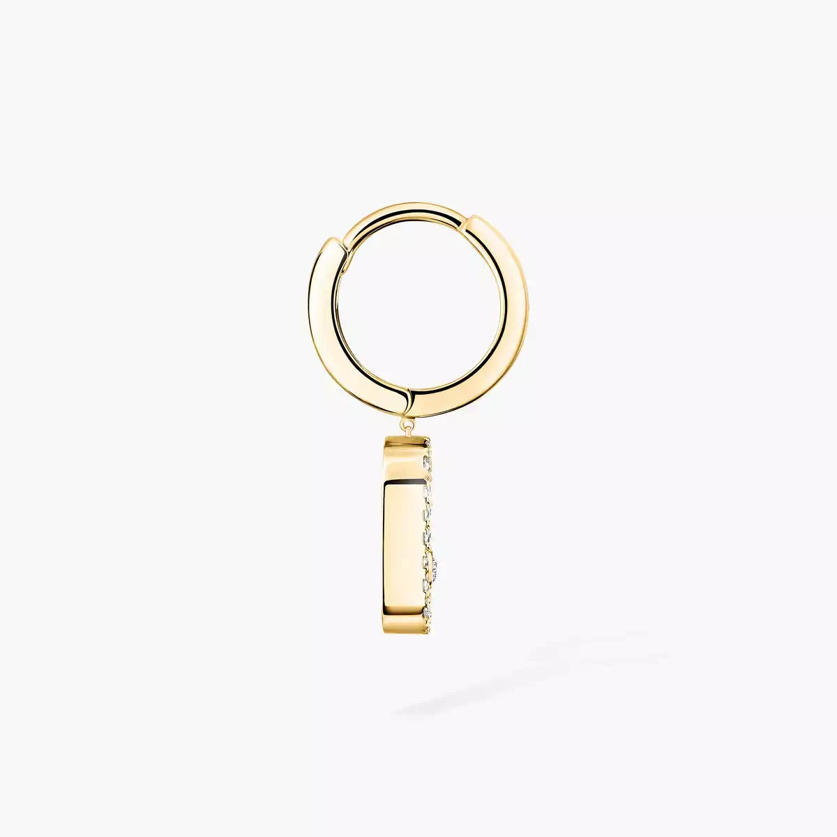 [Loran]MOVE UNO SINGLE DIAMOND HOOP EARRINGS