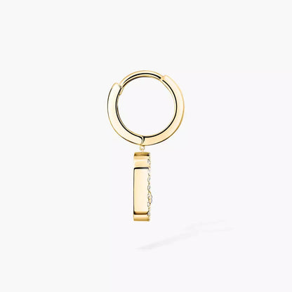 [Loran]MOVE UNO SINGLE DIAMOND HOOP EARRINGS
