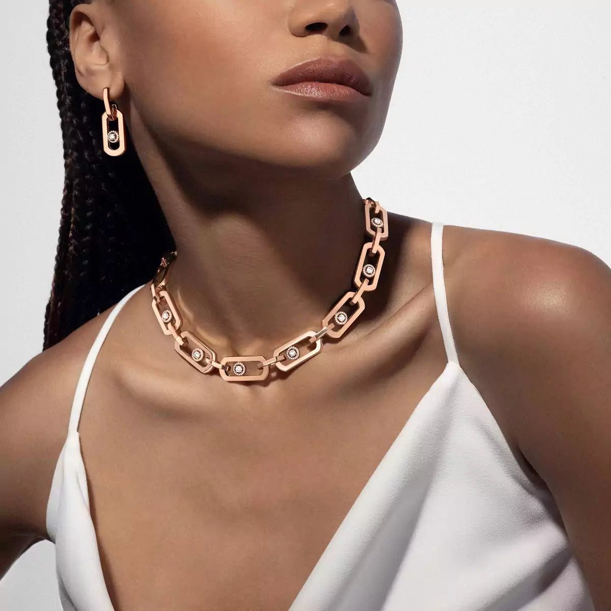[Loran]SO MOVE XL DIAMOND PENDANT EARRINGS