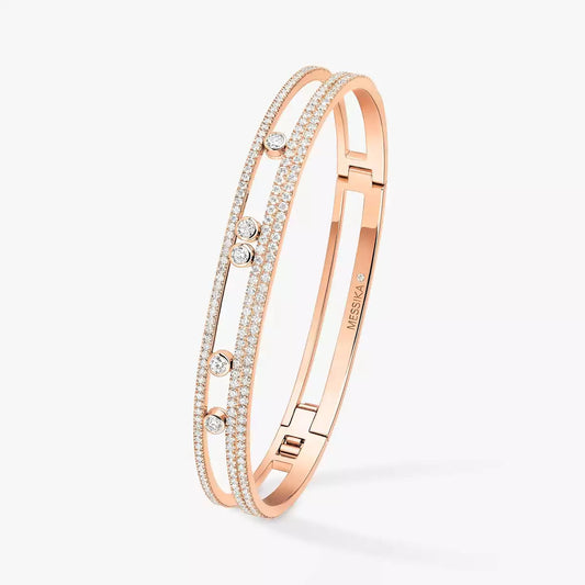 [Loran]MOVE ROMANE PAVÉ DIAMOND BANGLE BRACELET