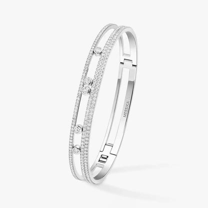 [Loran]MOVE ROMANE PAVÉ DIAMOND BANGLE BRACELET