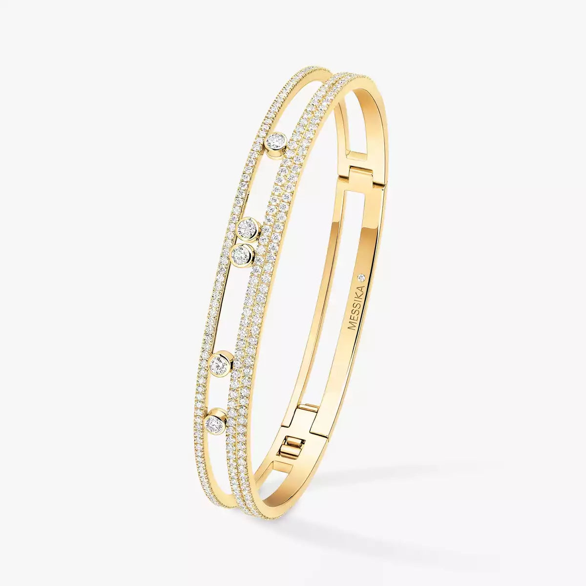[Loran]MOVE ROMANE PAVÉ DIAMOND BANGLE BRACELET