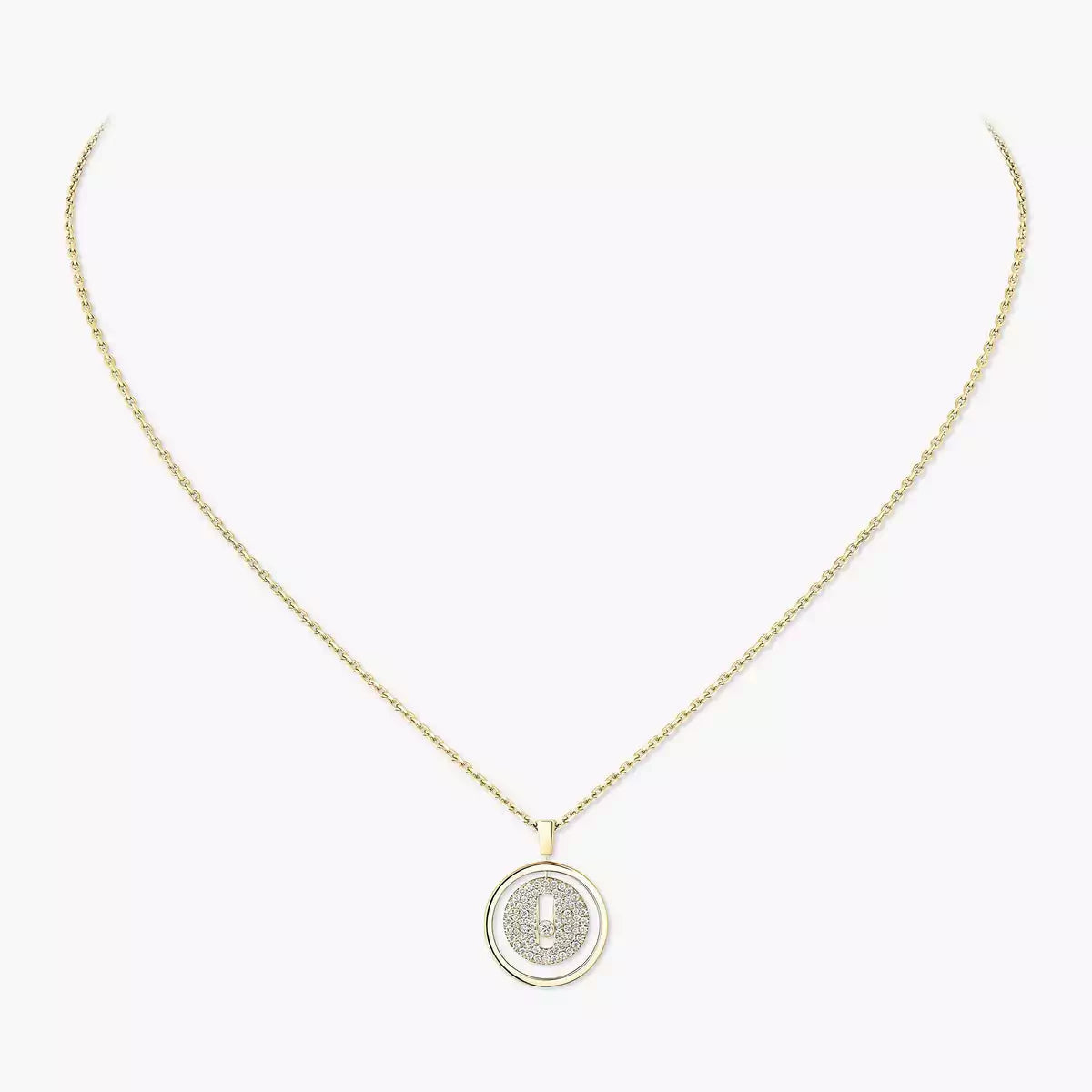 [Loran]LUCKY MOVE FULL PAVÉ DIAMOND NECKLACE