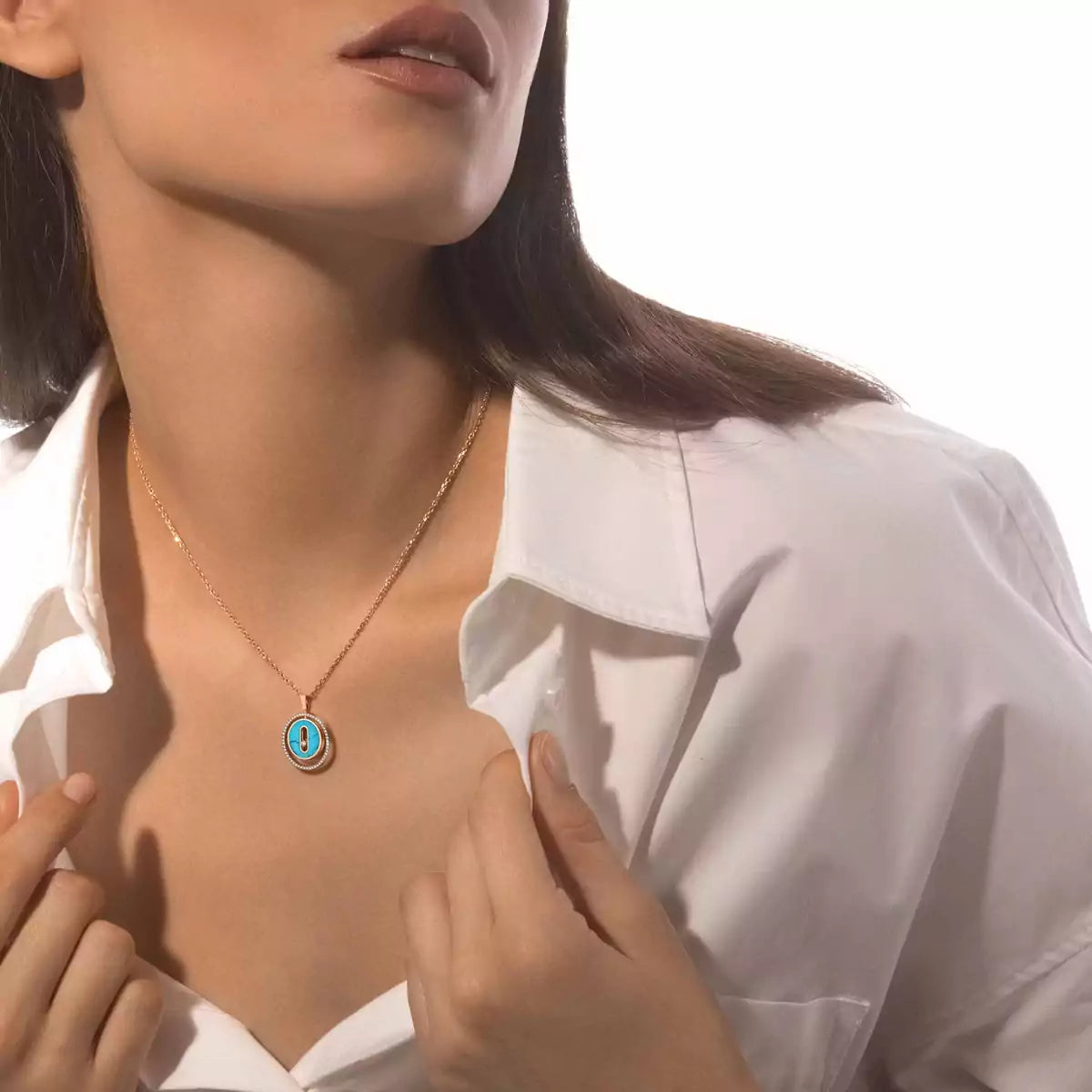 [Loran]LUCKY MOVE DIAMOND NECKLACE