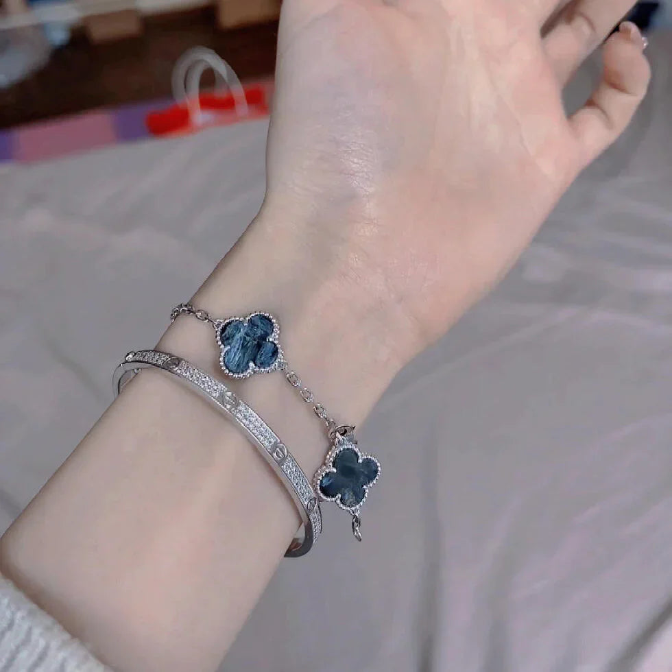 [Loran]LUCKY CLOVER 5-MOTIF BRACELET - PIETERSITE COLLECTION