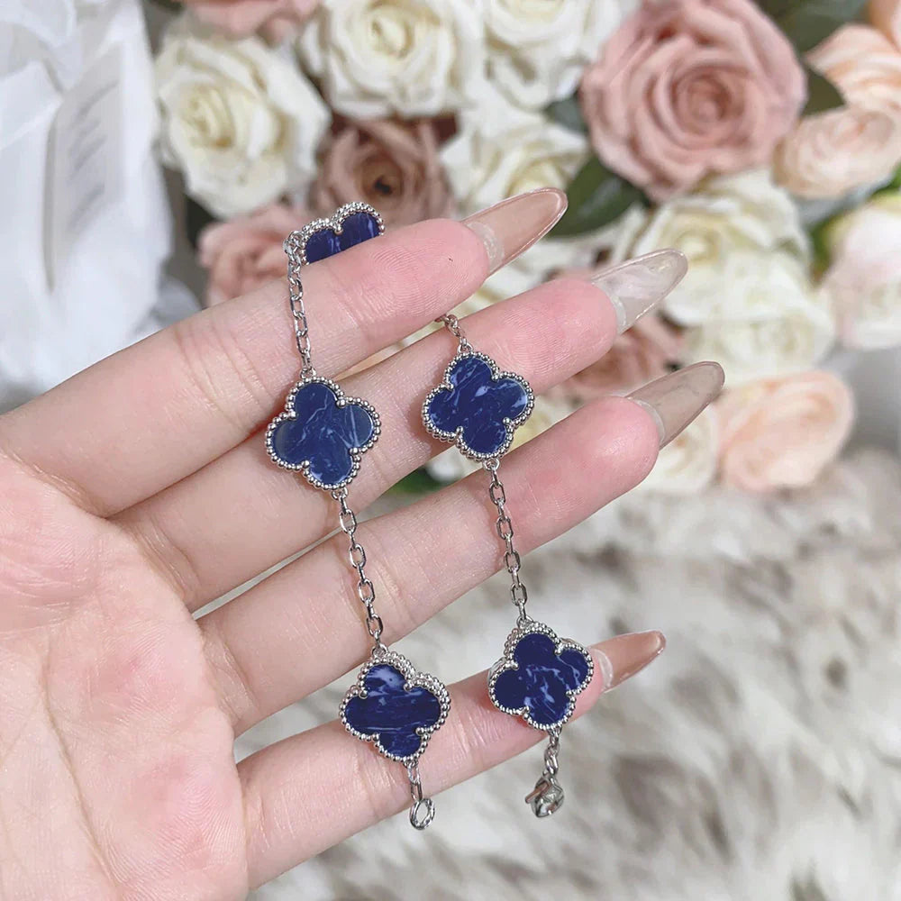 [Loran]LUCKY CLOVER 5-MOTIF BRACELET - PIETERSITE COLLECTION
