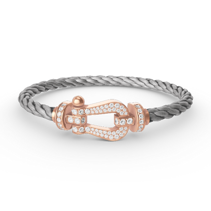 [Loran]FORCE LARGE HORSESHOE FULL DIAMOND BRACELET - ROSE GOLD