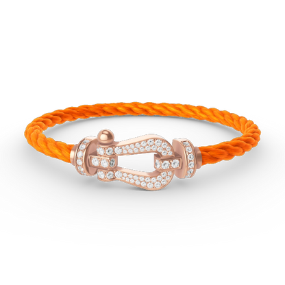 [Loran]FORCE LARGE HORSESHOE FULL DIAMOND BRACELET - ROSE GOLD