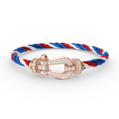 [Loran]FORCE LARGE HORSESHOE FULL DIAMOND BRACELET - ROSE GOLD