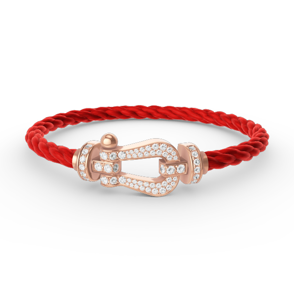 [Loran]FORCE LARGE HORSESHOE FULL DIAMOND BRACELET - ROSE GOLD