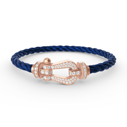 [Loran]FORCE LARGE HORSESHOE FULL DIAMOND BRACELET - ROSE GOLD
