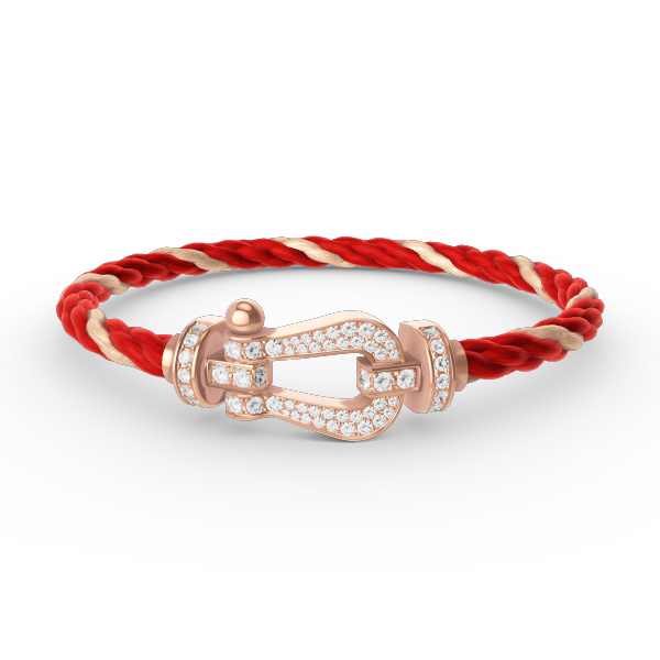 [Loran]FORCE LARGE HORSESHOE FULL DIAMOND BRACELET - ROSE GOLD