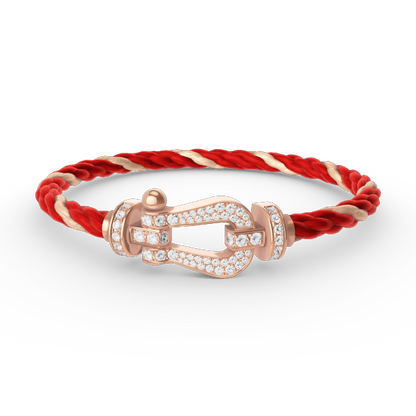 [Loran]FORCE LARGE HORSESHOE FULL DIAMOND BRACELET - ROSE GOLD