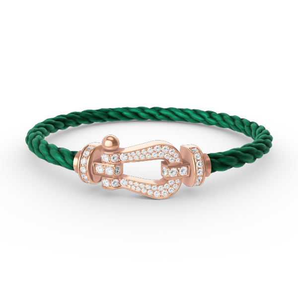 [Loran]FORCE LARGE HORSESHOE FULL DIAMOND BRACELET - ROSE GOLD