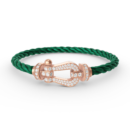 [Loran]FORCE LARGE HORSESHOE FULL DIAMOND BRACELET - ROSE GOLD