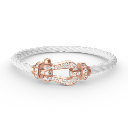[Loran]FORCE LARGE HORSESHOE FULL DIAMOND BRACELET - ROSE GOLD