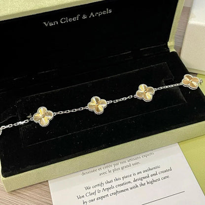 [Loran]LUCKY CLOVER 5-MOTIF BRACELET - LASER COLLECTION